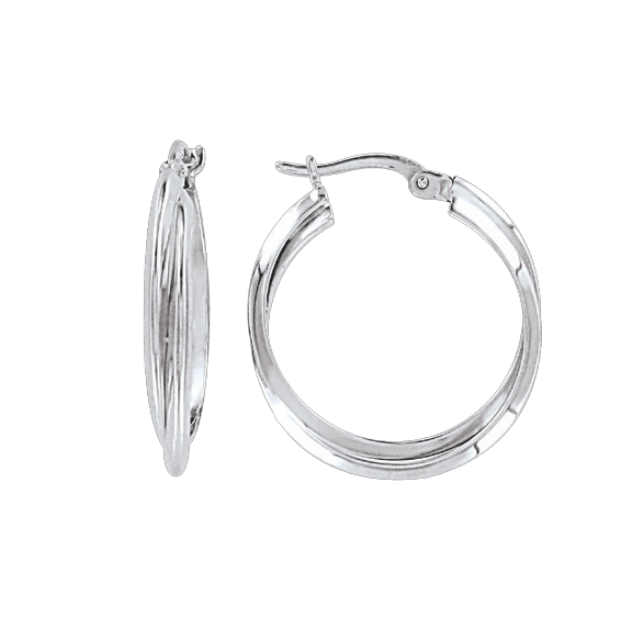 Ohrringe, Silber 925°, Ohne Einsatz, Sicherheitsnadel-Verschluss, 20 mm Ohrringe, Silber 925°, Ohne Einsatz, Sicherheitsnadel-Verschluss, 20 mm