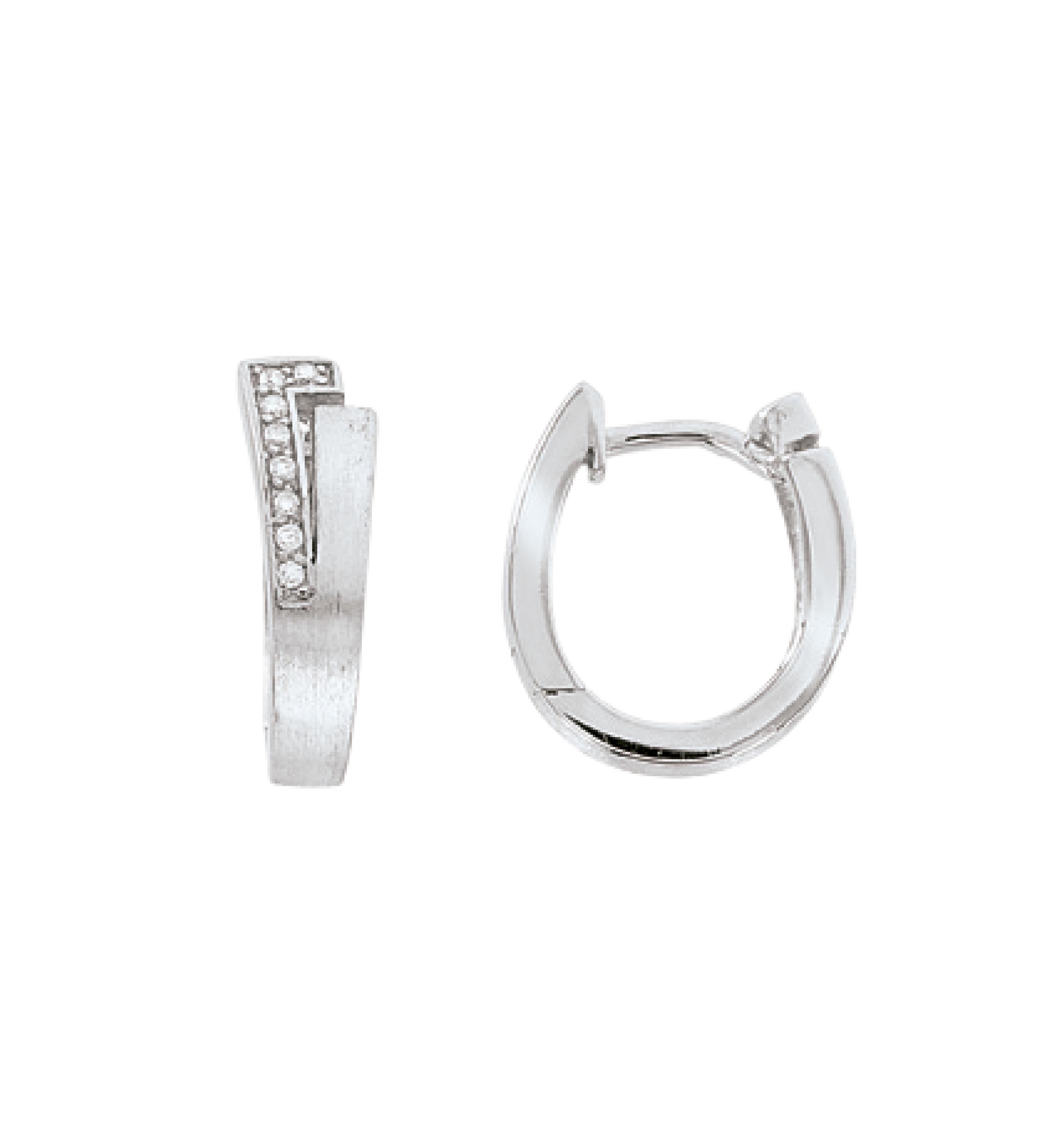 Ohrringe, Silber 925°, Zirkonia, englischer Verschluss, 15 mm Ohrringe, Silber 925°, Zirkonia, englischer Verschluss, 15 mm