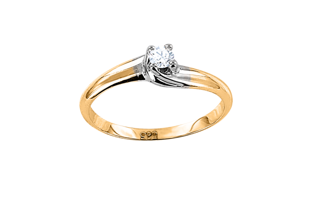 Damenring, Gelb- / Weißgold 585° , Brillant, Größen 16,0 mm - 19,5 mm Damenring, Gelb- / Weißgold 585° , Brillant, Größen 16,0 mm - 19,5 mm