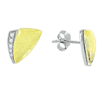 Серьги гвоздики, серебро 925°, фианит, кварц, 13 мм Серьги гвоздики, серебро 925°, фианит, кварц, 13 мм