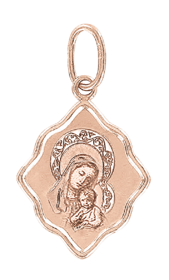 Ikone - Anhänger, Rotgold 585°, 28 mm