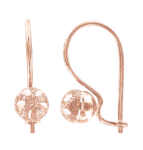 Ohrringe, Rotgold 585°, Ohne Einsatz, französischer Verschluss, 18 mm Ohrringe, Rotgold 585°, Ohne Einsatz, französischer Verschluss, 18 mm