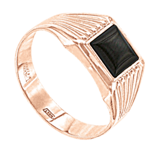 Siegelring, Rotgold 585°, Onyx, Größen 19,0mm - 23,00 mm Siegelring, Rotgold 585°, Onyx, Größen 19,0mm - 23,00 mm