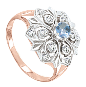Кольцо, красное/белое золото 10206/dr 16,0mm - 19,5mm Кольцо, красное/белое золото 10206/dr 16,0mm - 19,5mm
