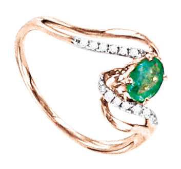 Damenring Rotgold mit Brillant 13145/dr 16,0mm - 19,5mm Damenring Rotgold mit Brillant 13145/dr 16,0mm - 19,5mm