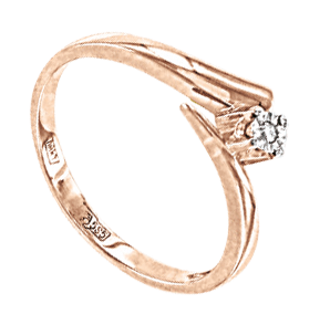 Verlobungsring,Rotgold585°, Brillant, Größen 16,0 mm - 19,5 mm Verlobungsring,Rotgold585°, Brillant, Größen 16,0 mm - 19,5 mm