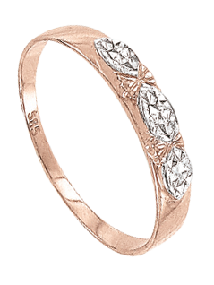 Damenring, Rot- / Weißgold 585° , Größen 16,0 mm - 19,5 mm Damenring, Rot- / Weißgold 585° , Größen 16,0 mm - 19,5 mm