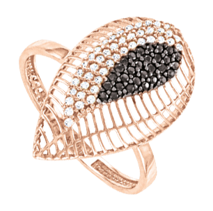 Damenring Rotgold mit Zirkonia 13031/dr 16,0mm - 19,5mm Damenring Rotgold mit Zirkonia 13031/dr 16,0mm - 19,5mm