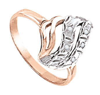 Damenring Rot / Weißgold mit Zirkonia 13075/dr 16,0mm - 19,5mm Damenring Rot / Weißgold mit Zirkonia 13075/dr 16,0mm - 19,5mm