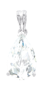 Подвеска, серебро 925°, фианит, 20 мм