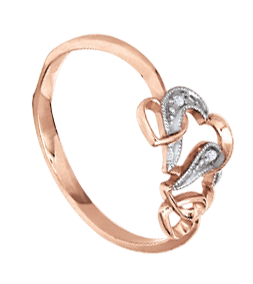 Damenring, Rot- / Weißgold 585° , Zirkonia, Größen 16,0 mm - 19,5 mm Damenring, Rot- / Weißgold 585° , Zirkonia, Größen 16,0 mm - 19,5 mm